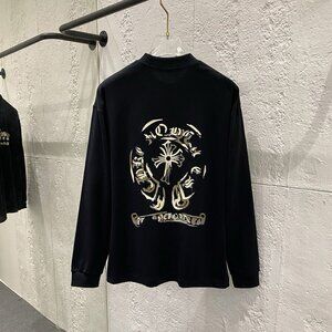 Black long-sleeved Chrome Hearts T-shirt